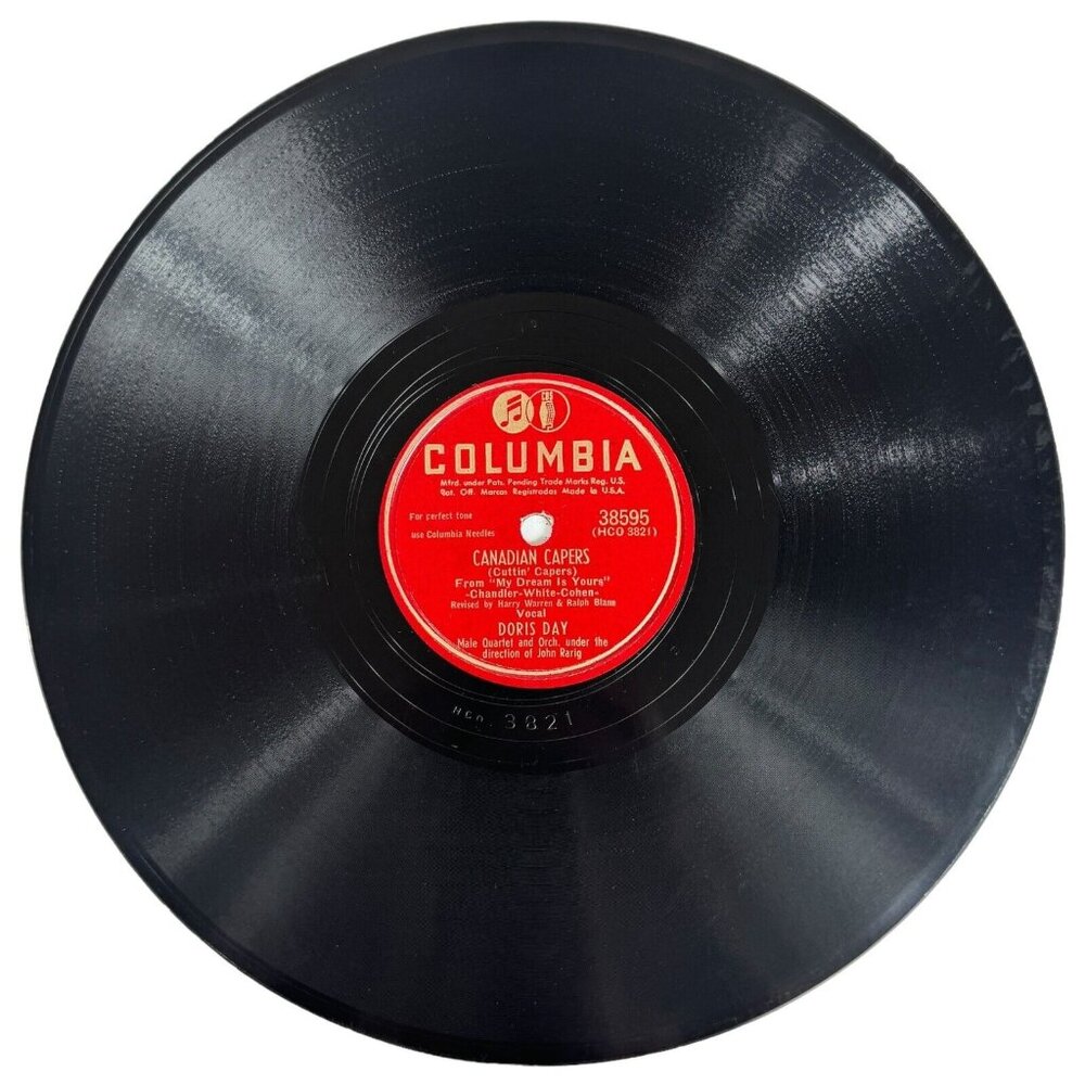 Doris Day Canadian Capers 10 Inch Shellac 78 RPM Columbia 38595 Dinah Shore
